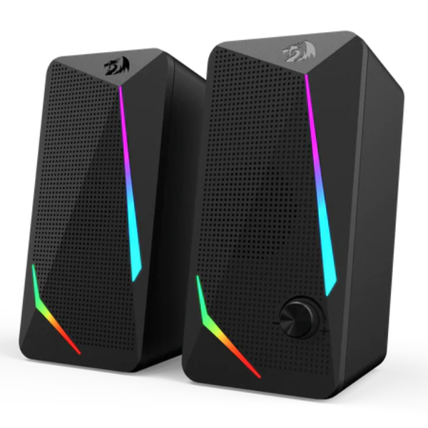 Redragon GS510 Waltz Gaming Speaker, 2.0 Channel, RGB Lighting, Stereo Sound, USB-Powered for PC and Computer - Rebuy-Box Redragon GS510 Waltz Gaming Speaker, 2.0 Channel, RGB Lighting, Stereo Sound, USB-Powered for PC and Computer - Rebuy-Box